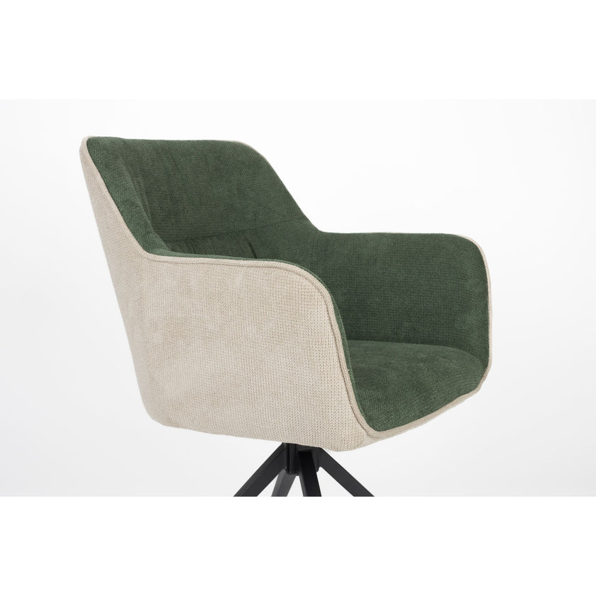 Daley Eetkamerstoel Beige/Groen