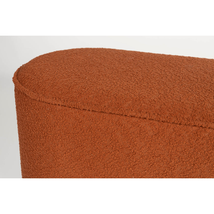 Marcos Bankje Bouclé Rood/ Bruin