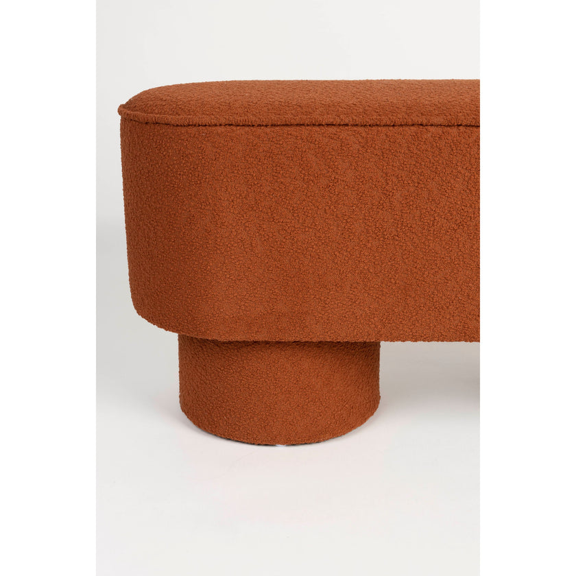 Marcos Bankje Bouclé Rood/ Bruin