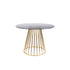 Floris Eettafel Rond Glas 110 cm Goud