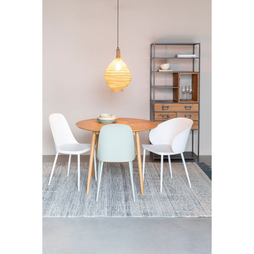 Fabio Eettafel Rond Hout 100 cm Naturel