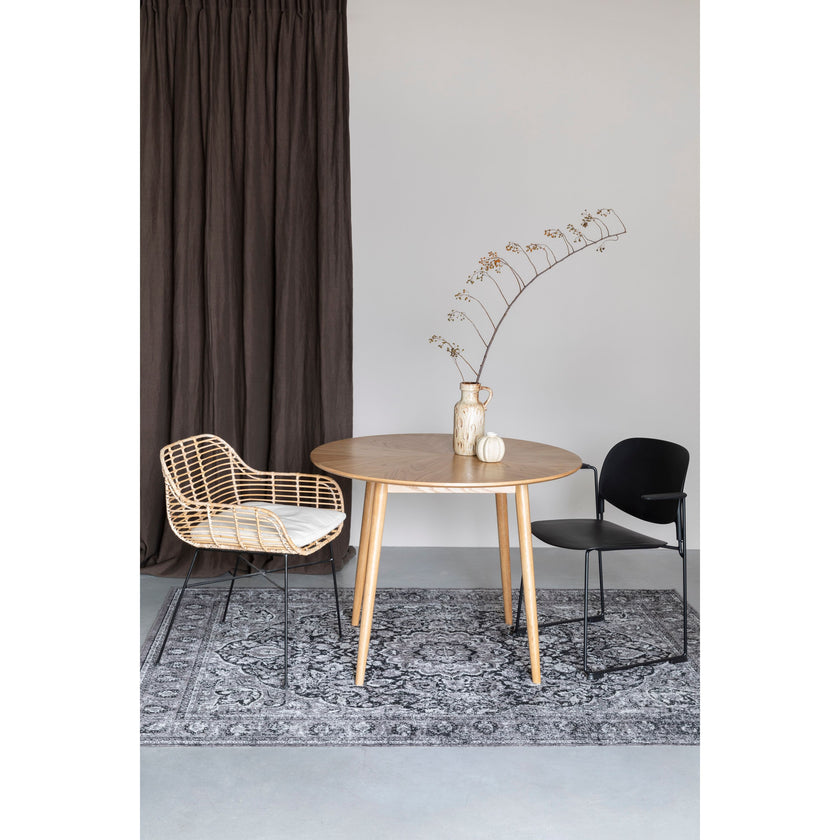 Fabio Eettafel Rond Hout 100 cm Naturel