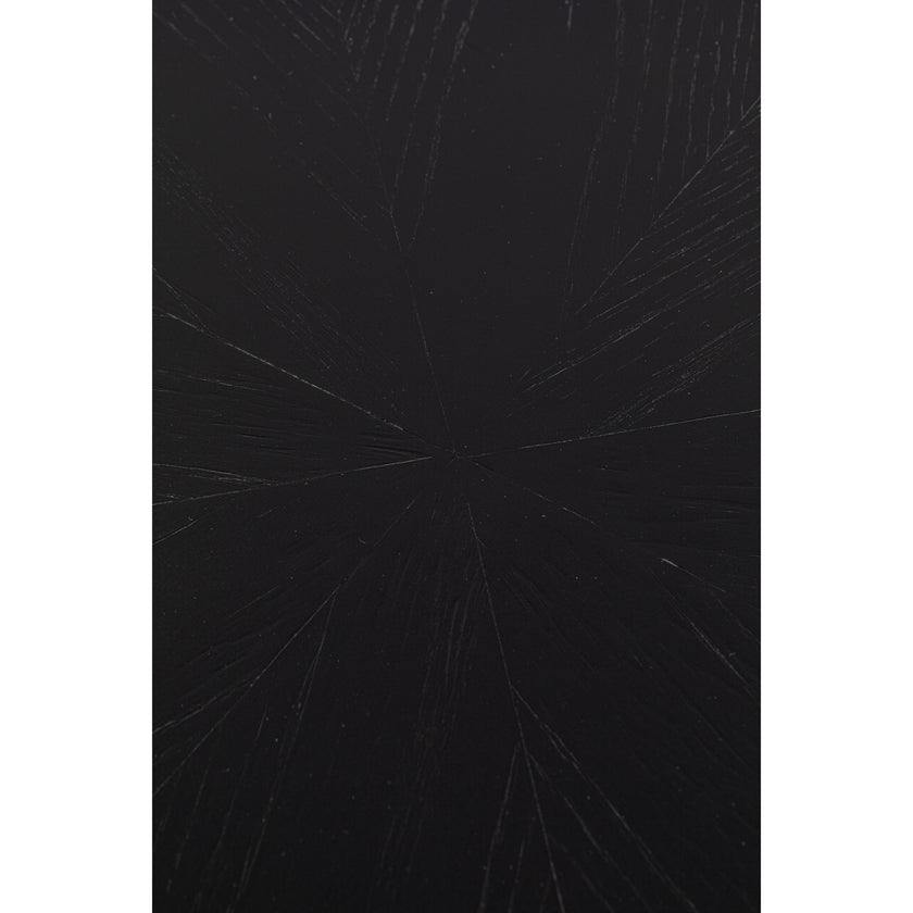 Fabio Eettafel Rond Hout 100 cm Zwart