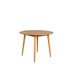 Fabio Eettafel Rond Hout 120 cm Naturel