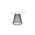 Floris Eettafel Marmerlook Rond 110 cm Zwart/ Wit