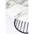 Floris Eettafel Marmerlook Rond 110 cm Zwart/ Wit