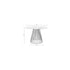 Floris Eettafel Marmerlook Rond 110 cm Zwart/ Wit