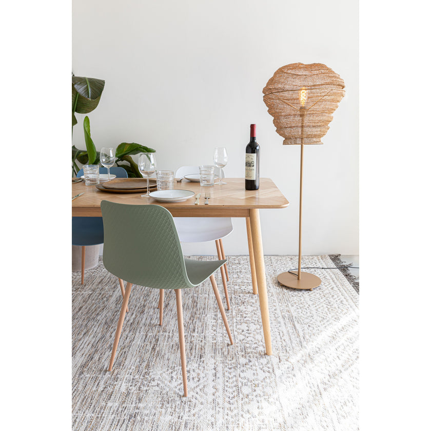 Fabio Eettafel Hout Visgraat 160x80 cm Naturel