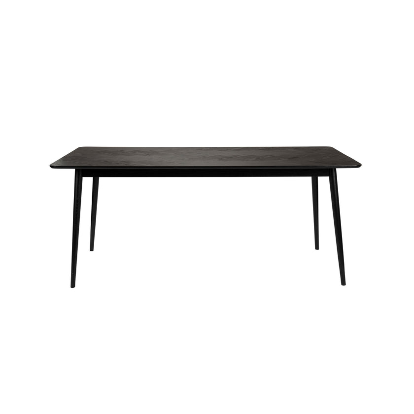 Fabio Eettafel Hout Visgraat 160x80 cm Zwart
