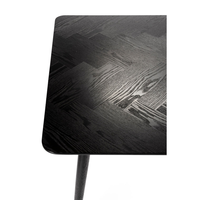 Fabio Eettafel Hout Visgraat 160x80 cm Zwart