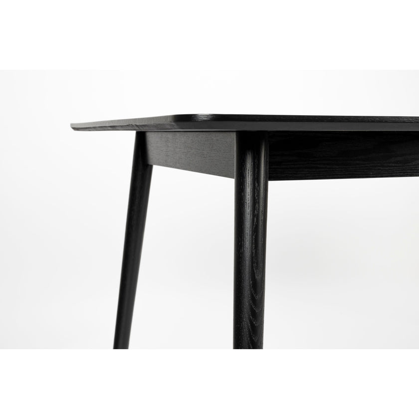 Fabio Eettafel Hout Visgraat 160x80 cm Zwart