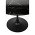 Maru Eettafel Marmerlook Rond 110 cm Zwart