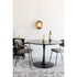 Maru Eettafel Marmerlook Rond 110 cm Zwart