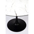 Maru Eettafel Marmerlook Rond 110 cm Wit