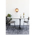Maru Eettafel Marmerlook Rond 110 cm Wit