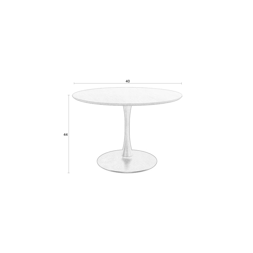 Raku Eettafel Hout 110 cm Bruin/ Zwart