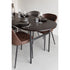 Marcio Eetkamertafel Hout 180x80 cm Zwart