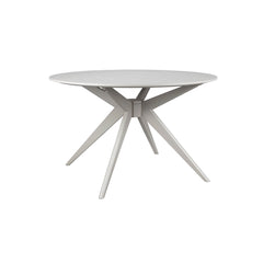 Zeme Eetkamerstafel Rond 122 cm Hout Beige