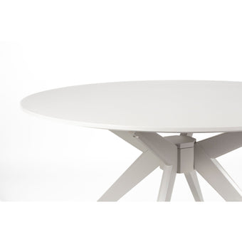 Zeme Eetkamerstafel Rond 122 cm Hout Beige