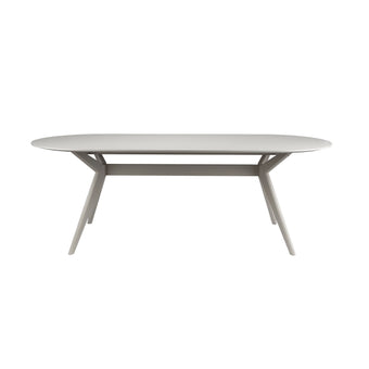 Zeme Eetkamerstafel Ovaal 220x95 cm Hout Beige