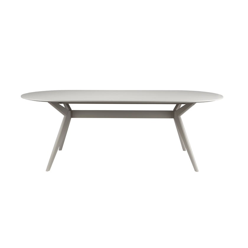 Zeme Eetkamerstafel Ovaal 220x95 cm Hout Beige