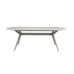 Zeme Eetkamerstafel Ovaal 220x95 cm Hout Beige