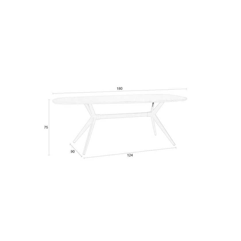 Chase Tafel Organisch Rechthoek