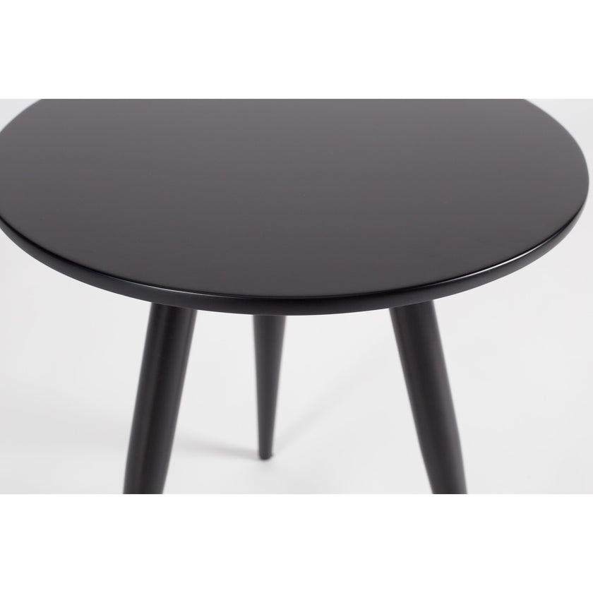 Daven Bijzettafel Rond Hout Wit - Set van 2