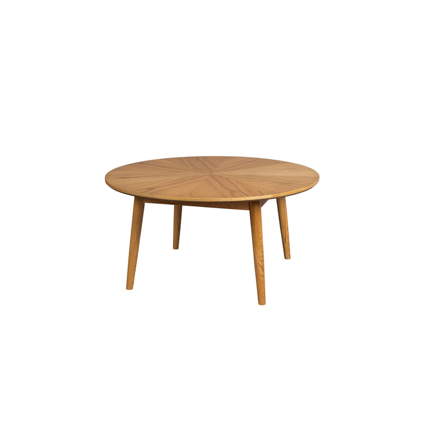 Fabio Salontafel Rond Hout 80x80 cm Naturel