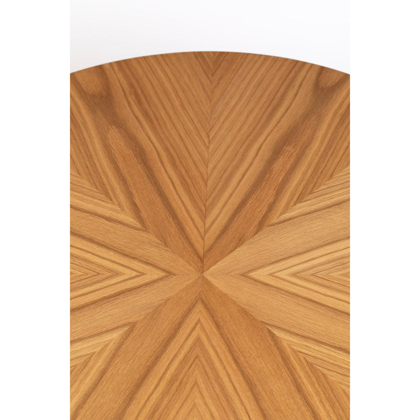 Fabio Salontafel Rond Hout 80x80 cm Naturel