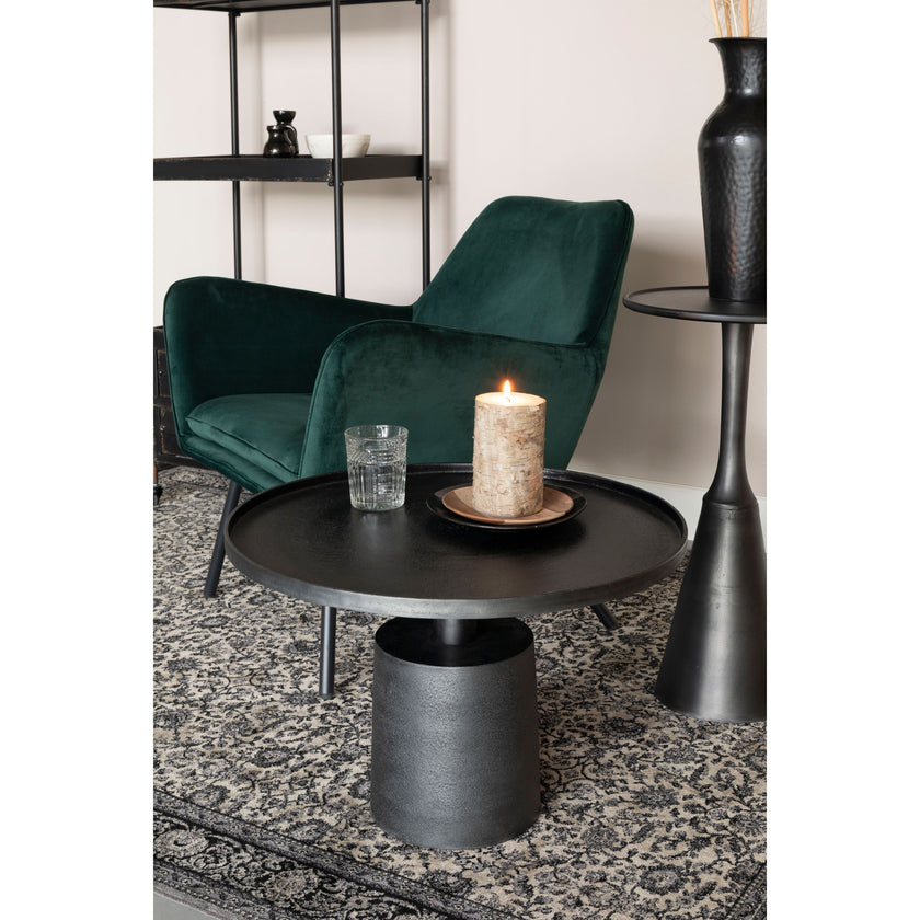 Mason Salontafel Rond Metaal 60x 60 cm Zwart