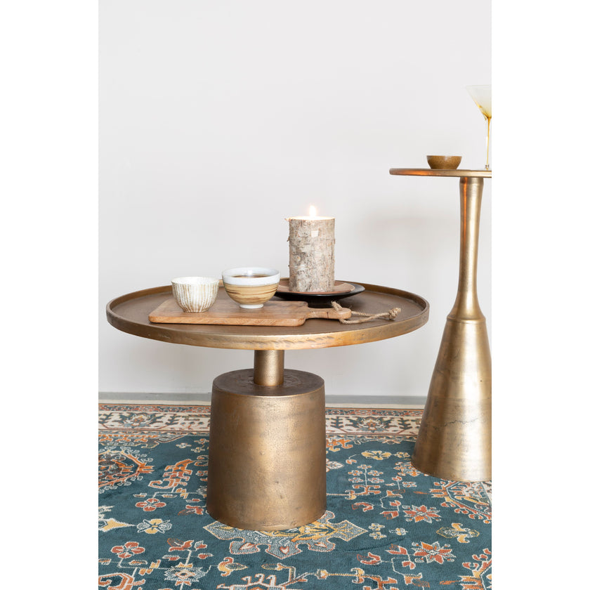Noah Bijzettafel Rond Metaal 35x 35 cm Goud