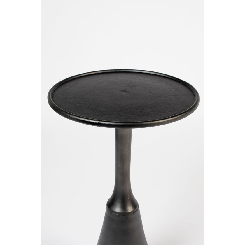 Noah Bijzettafel Rond Metaal 35x 35 cm Zwart