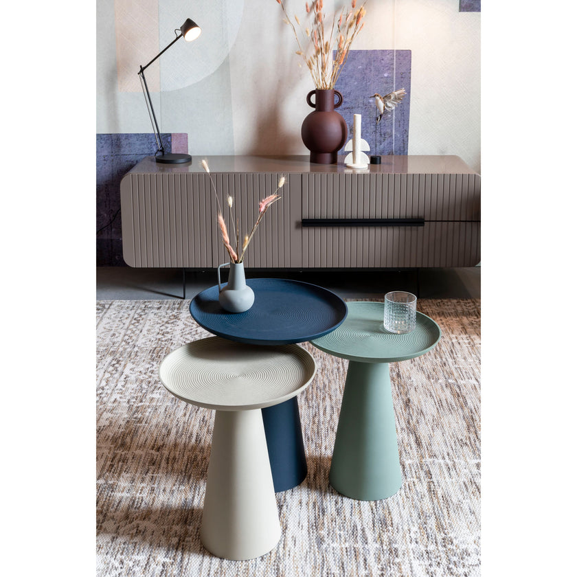 Ringar Bijzettafel Rond Metaal 39,5x39,5 cm (L) Blauw