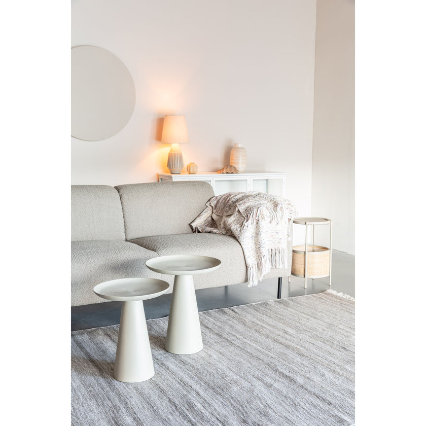 Ringar Bijzettafel Rond Metaal 39,5x39,5 cm (L) Wit