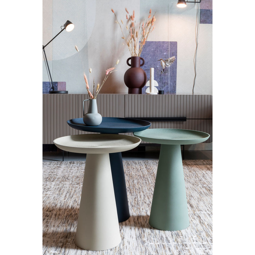 Ringar Bijzettafel Rond Metaal 34,5x34,5 cm (M) Wit