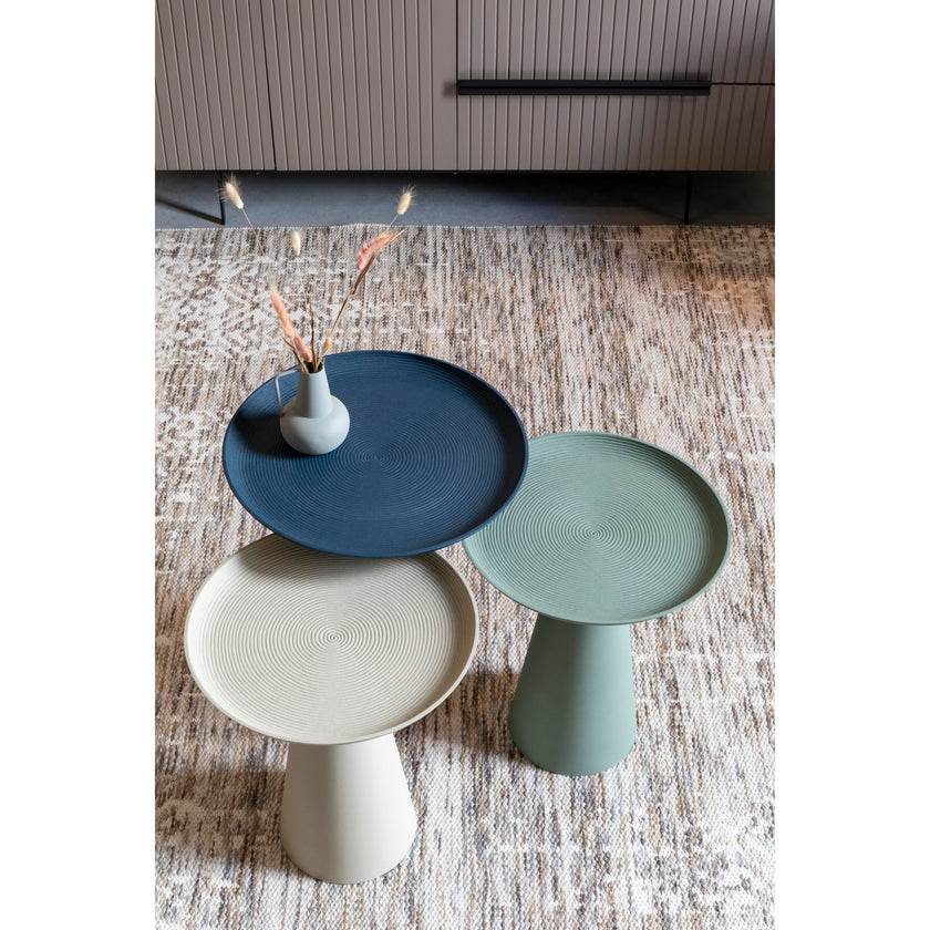 Ringar Bijzettafel Rond Metaal 34,5x34,5 cm (M) Wit