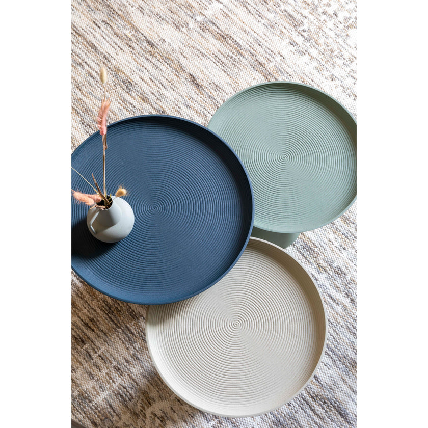 Ringar Bijzettafel Rond Metaal 34,5x34,5 cm (M) Wit