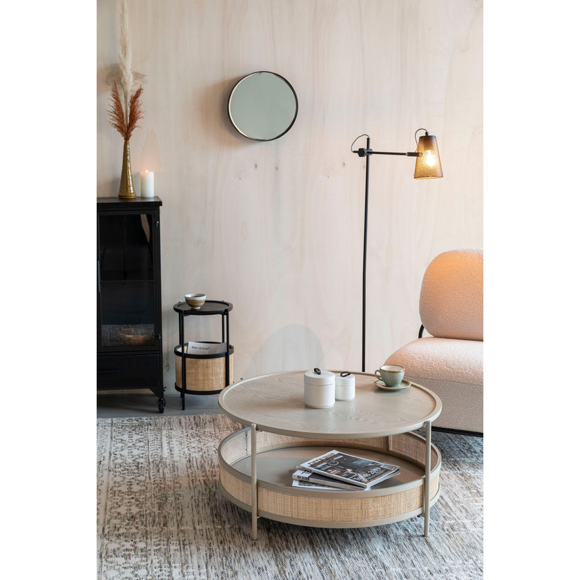 Makoto Bijzettafel Rond 30x30 cm Zwart