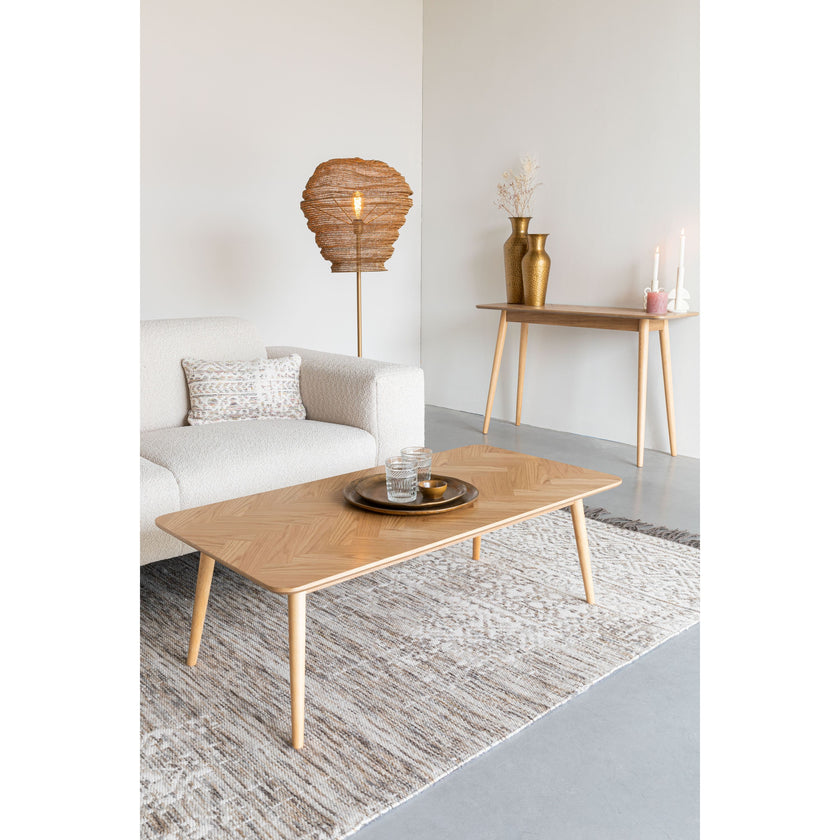 Fabio Salontafel Rechthoekig Hout 120x60 cm Naturel