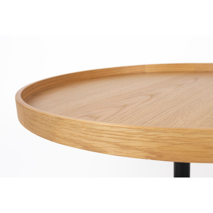 Yuri Bijzettafel Rond Hout 70x70 cm (L) Eiken