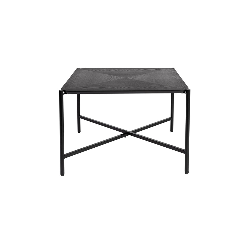 Marcio Salontafel Vierkant Hout/ Metaal 40x40 cm Zwart