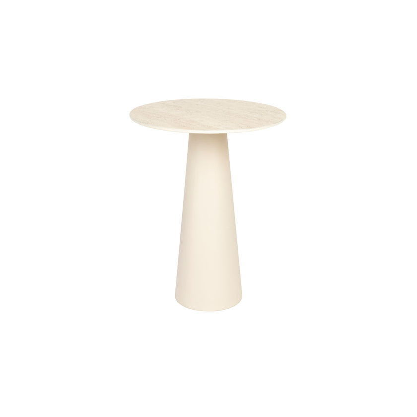 Joya Bijzettafel Travetin-Look 40x40 cm Laag Beige