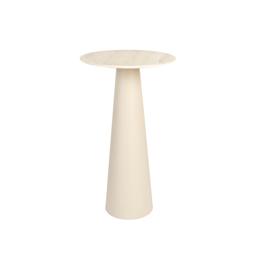 Joya Bijzettafel Travetin-Look 40x40 cm Hoog Beige