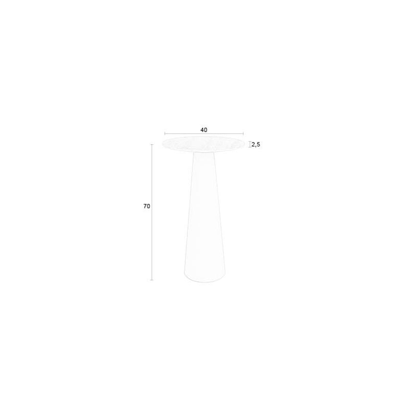 Joya Bijzettafel Travetin-Look 40x40 cm Hoog Beige