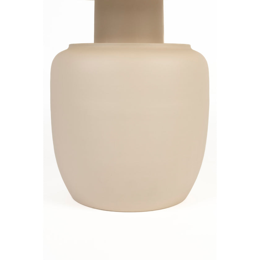 Karula Bijzettafel Travetin-Look 60x60 cm Hoog Beige