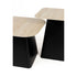 Baru Bijzettafel Travetin-Look Set van 2