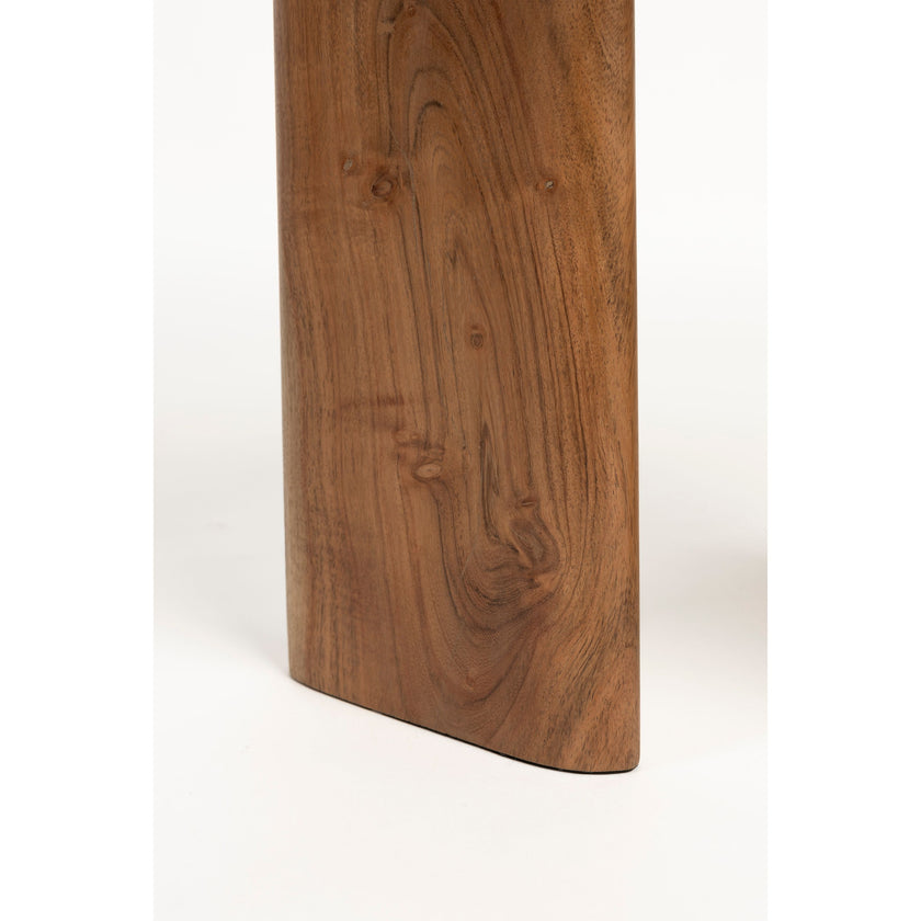 Tanda Bijzettafel Marmer/ Hout 56x37 cm Beige