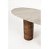 Kouk Salontafel Marmer/ Hout 100x40 cm Beige