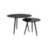 Kourdeboer Bijzettafel Rond Aluminium Zwart - Set van 2